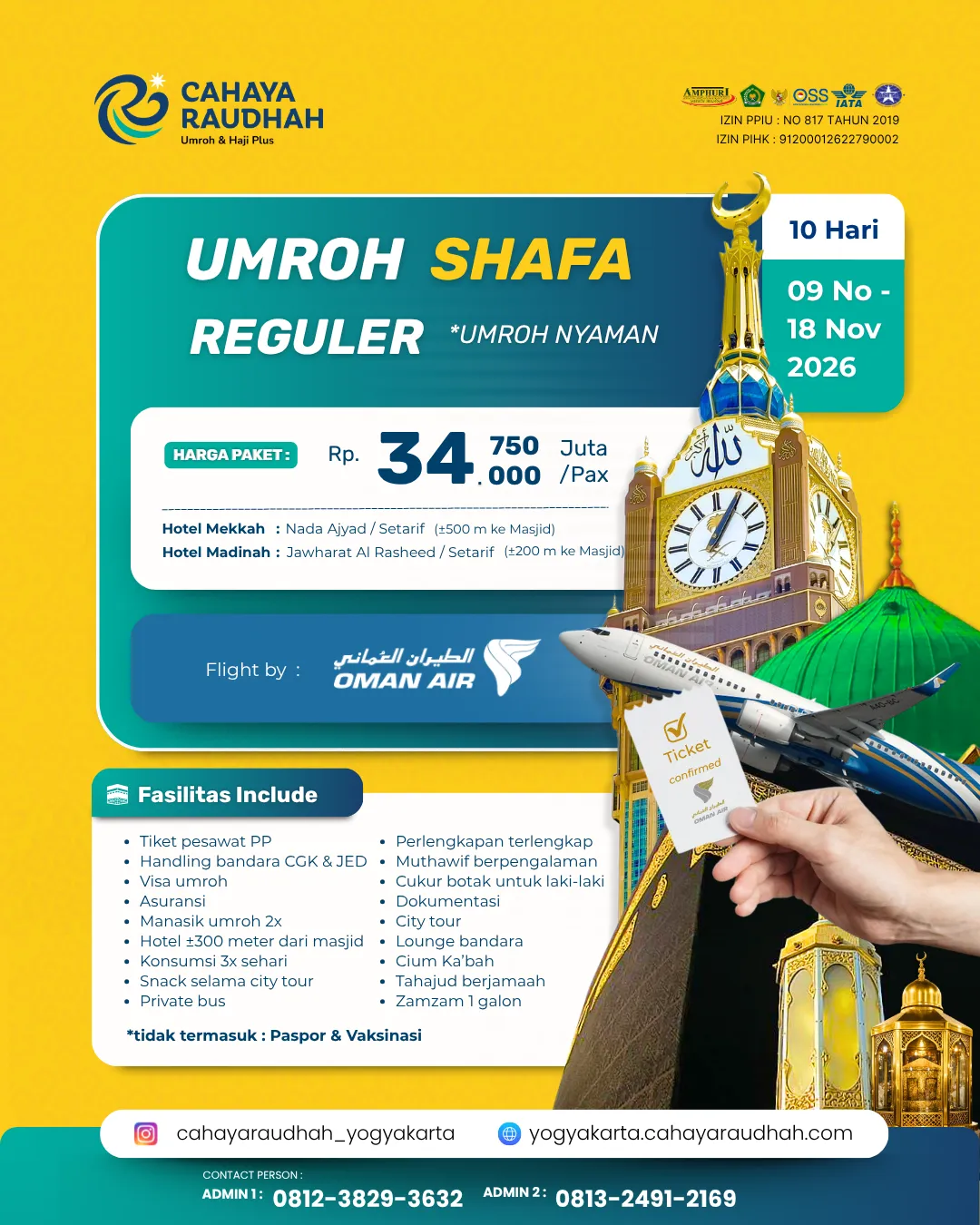 Umroh Shafa Reguler 09 Nov 2026